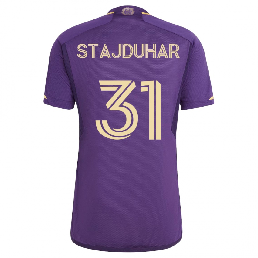 Niño Camiseta Mason Stajduhar #31 Violeta 1ª Equipación 2023/24 La Camisa Chile