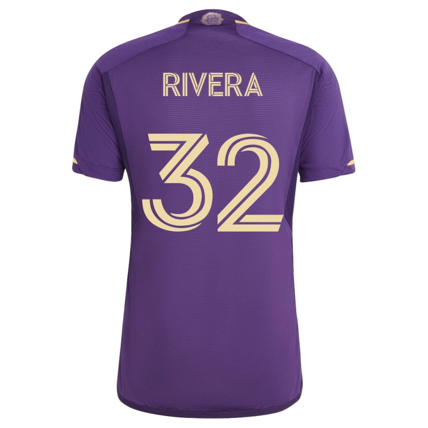 Niño Camiseta Wilfredo Rivera #32 Violeta 1ª Equipación 2023/24 La Camisa Chile
