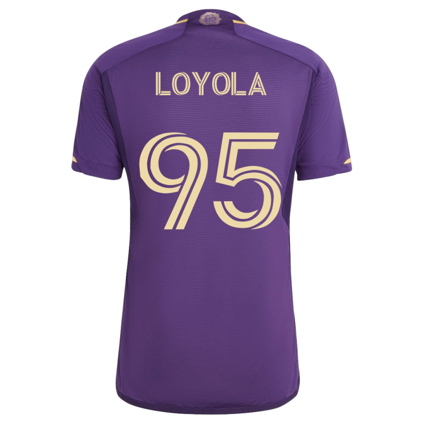 Niño Camiseta Favian Loyola #95 Violeta 1ª Equipación 2023/24 La Camisa Chile