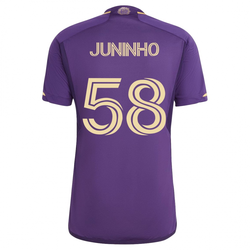 Niño Camiseta Juninho #58 Violeta 1ª Equipación 2023/24 La Camisa Chile