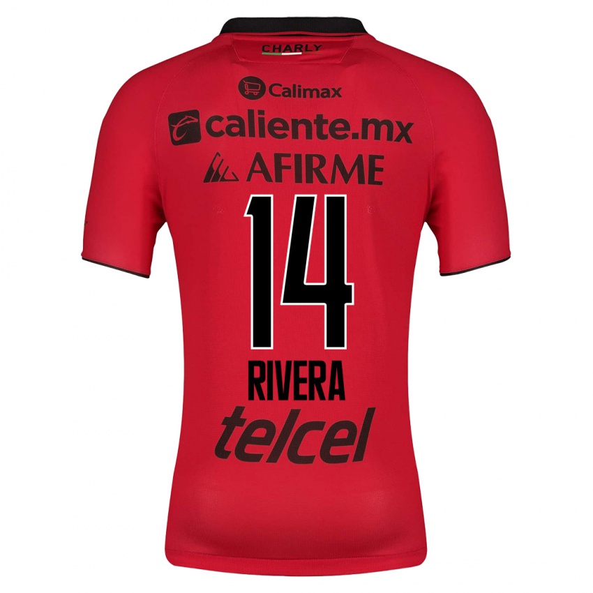 Niño Camiseta Christian Rivera #14 Rojo 1ª Equipación 2023/24 La Camisa Chile