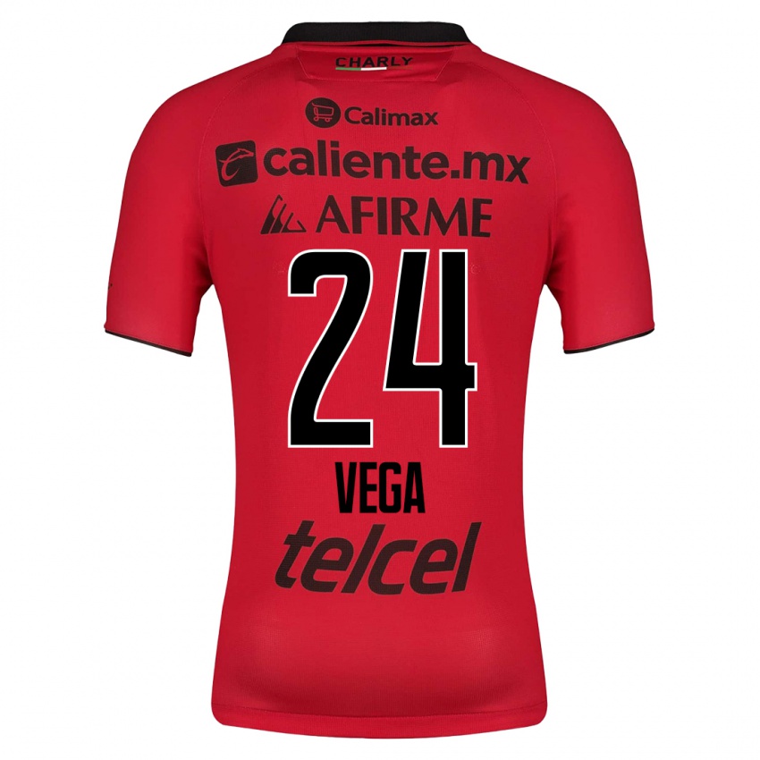 Niño Camiseta Jesús Vega #24 Rojo 1ª Equipación 2023/24 La Camisa Chile