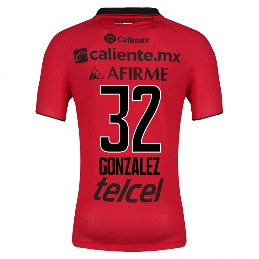 Niño Camiseta Carlos Gonzalez #32 Rojo 1ª Equipación 2023/24 La Camisa Chile