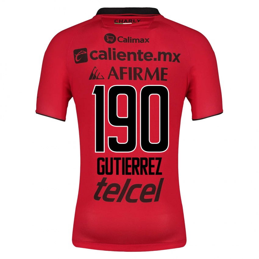 Niño Camiseta Dayán Gutiérrez #190 Rojo 1ª Equipación 2023/24 La Camisa Chile