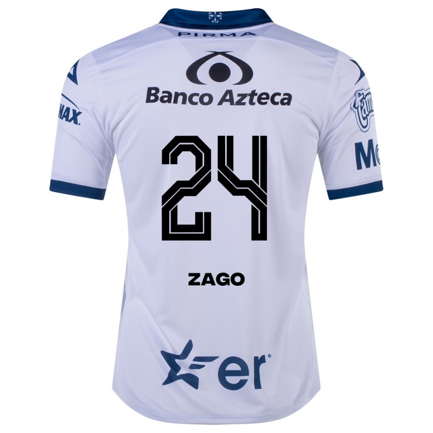 Niño Camiseta Diego Zago #24 Blanco 1ª Equipación 2023/24 La Camisa Chile