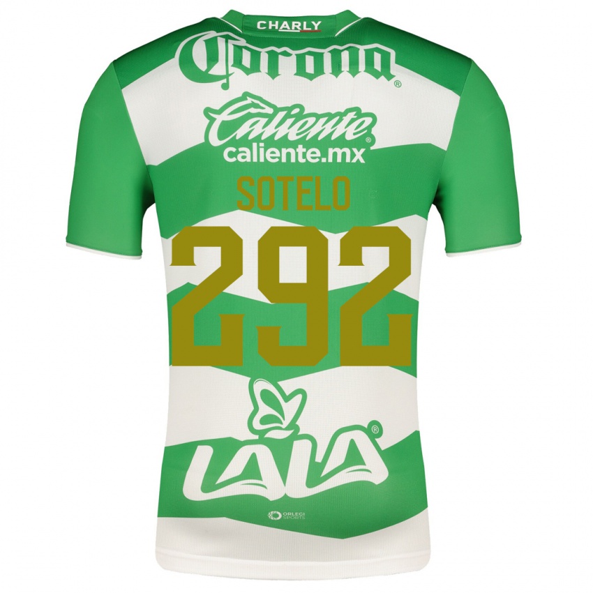 Niño Camiseta José Sotelo #292 Verde 1ª Equipación 2023/24 La Camisa Chile