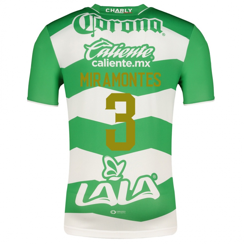 Niño Camiseta Natalia Miramontes #3 Verde 1ª Equipación 2023/24 La Camisa Chile