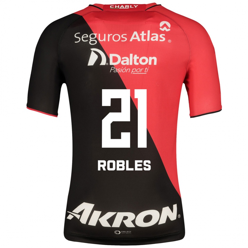 Niño Camiseta Carlos Robles #21 Negro 1ª Equipación 2023/24 La Camisa Chile