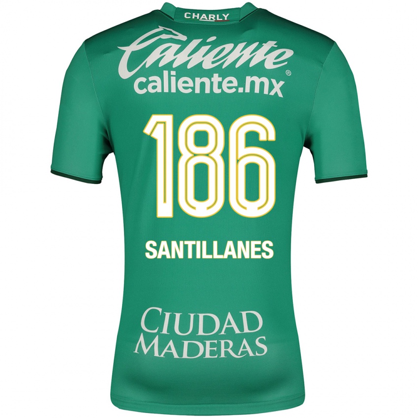 Niño Camiseta Antonio Santillanes #186 Verde 1ª Equipación 2023/24 La Camisa Chile