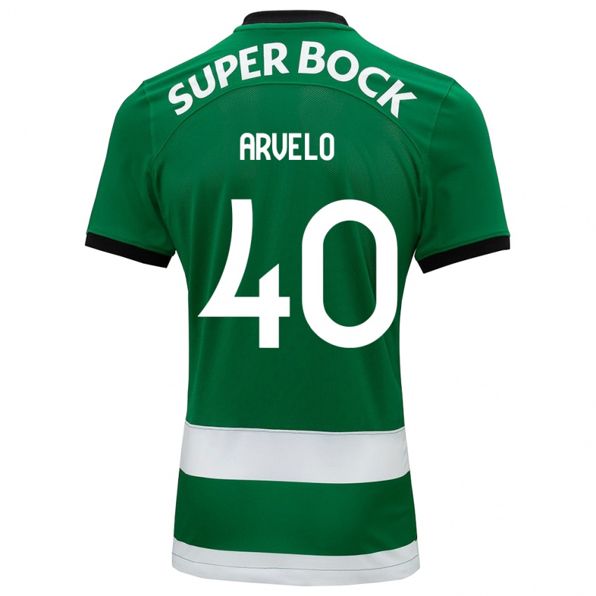 Niño Camiseta Adam Arvelo #40 Verde 1ª Equipación 2023/24 La Camisa Chile