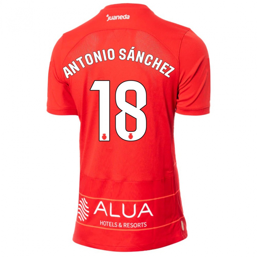 Niño Camiseta Antonio Sánchez #18 Rojo 1ª Equipación 2023/24 La Camisa Chile