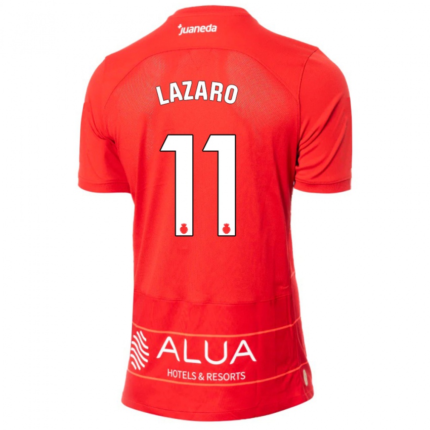 Niño Camiseta Victor Lázaro #11 Rojo 1ª Equipación 2023/24 La Camisa Chile