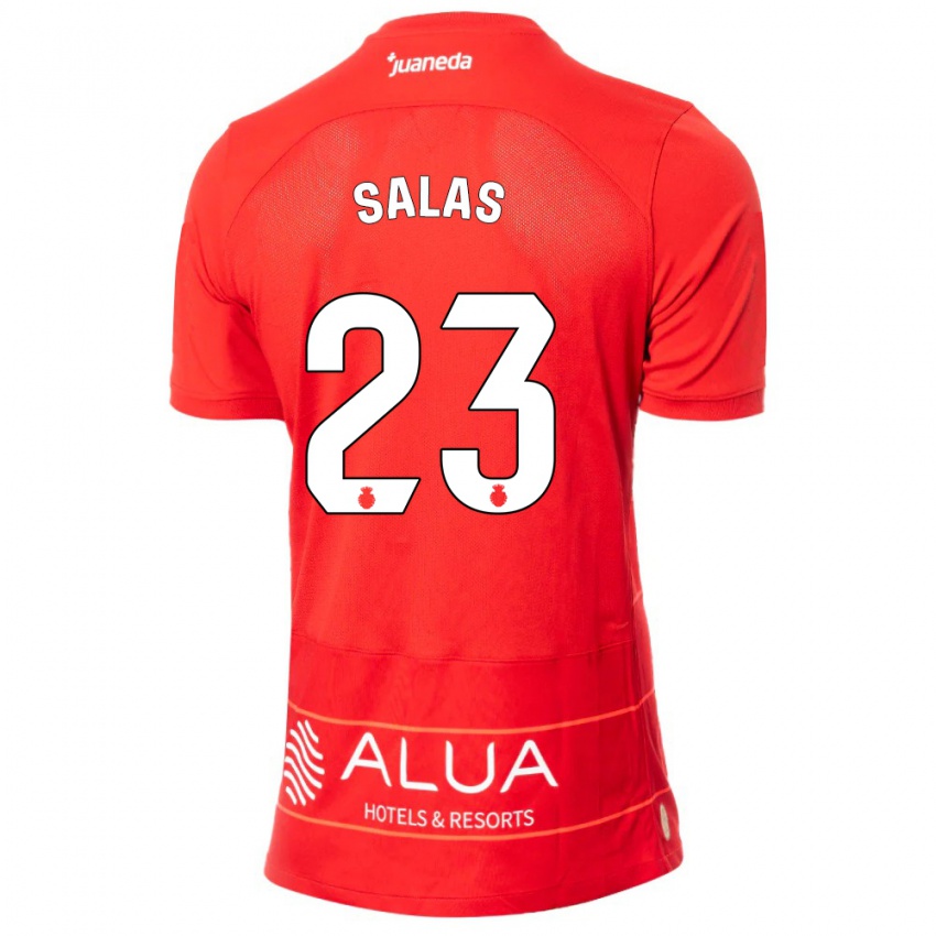 Niño Camiseta Jan Salas #23 Rojo 1ª Equipación 2023/24 La Camisa Chile