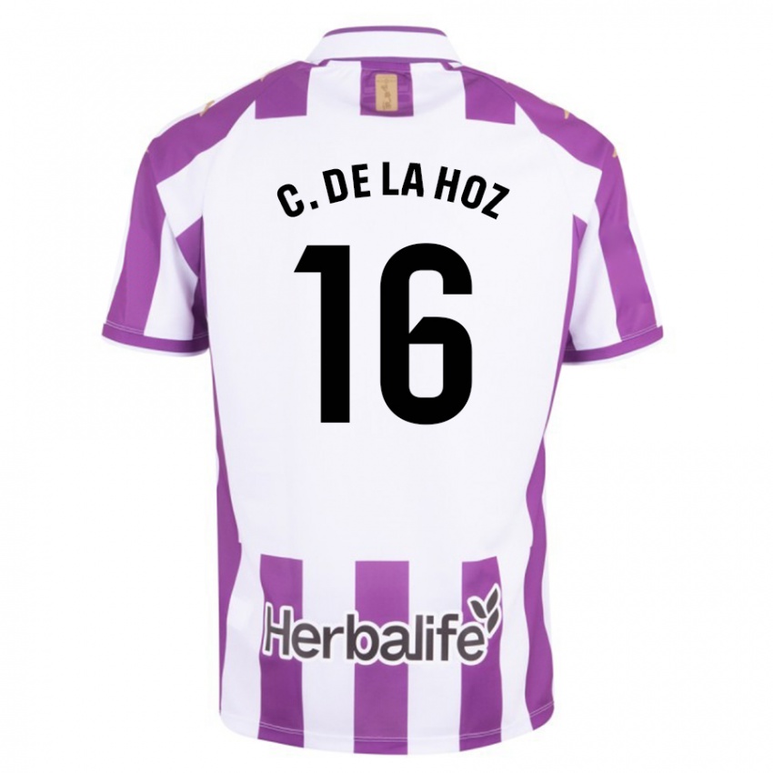 Niño Camiseta César De La Hoz #16 Morado 1ª Equipación 2023/24 La Camisa Chile