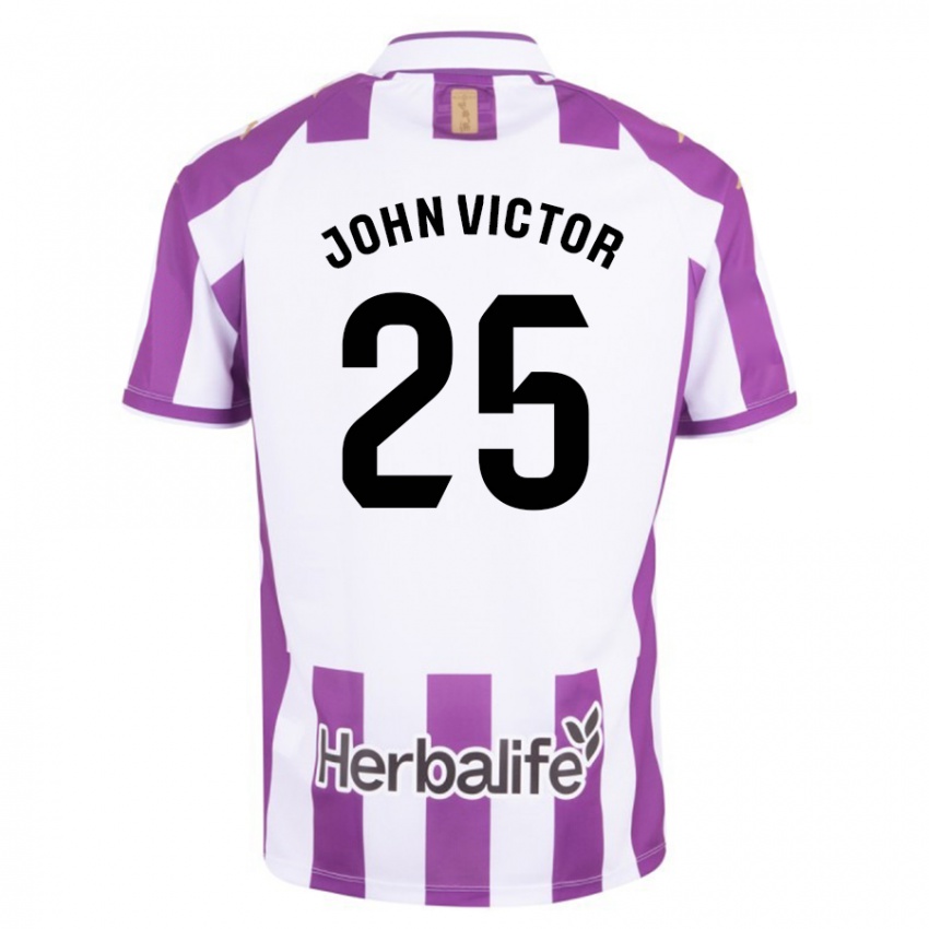 Niño Camiseta John Victor #25 Morado 1ª Equipación 2023/24 La Camisa Chile