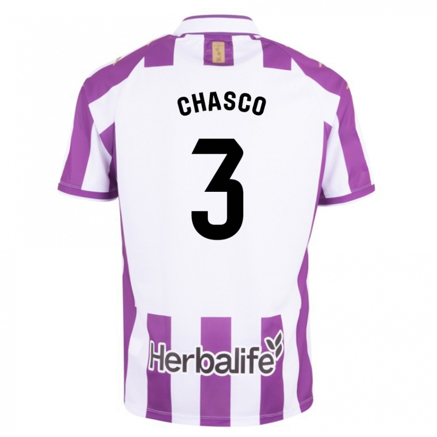 Niño Camiseta Raúl Chasco #3 Morado 1ª Equipación 2023/24 La Camisa Chile