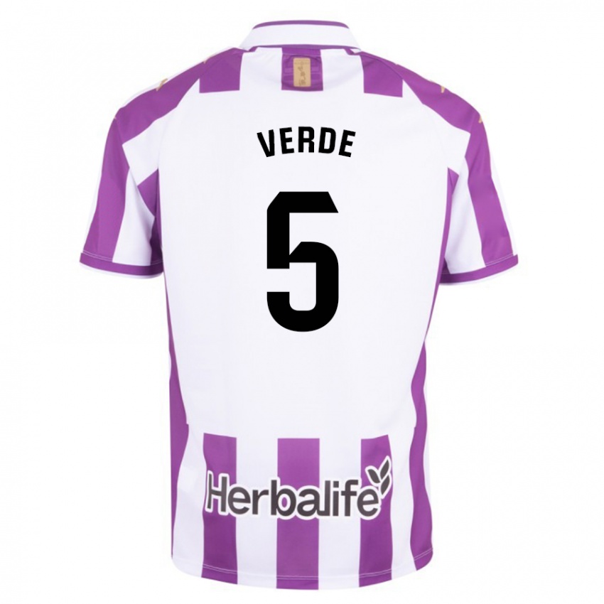 Niño Camiseta Adrián Verde #5 Morado 1ª Equipación 2023/24 La Camisa Chile