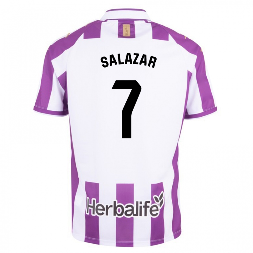 Niño Camiseta Israel Salazar #7 Morado 1ª Equipación 2023/24 La Camisa Chile