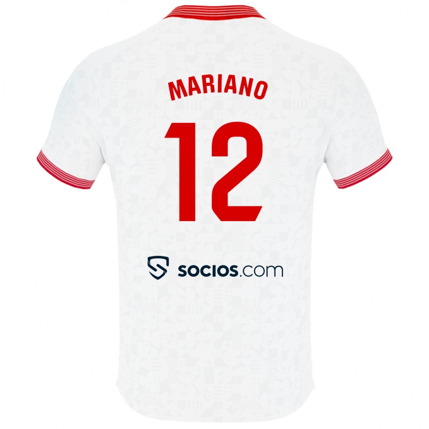 Niño Camiseta Mariano Diaz #12 Blanco 1ª Equipación 2023/24 La Camisa Chile