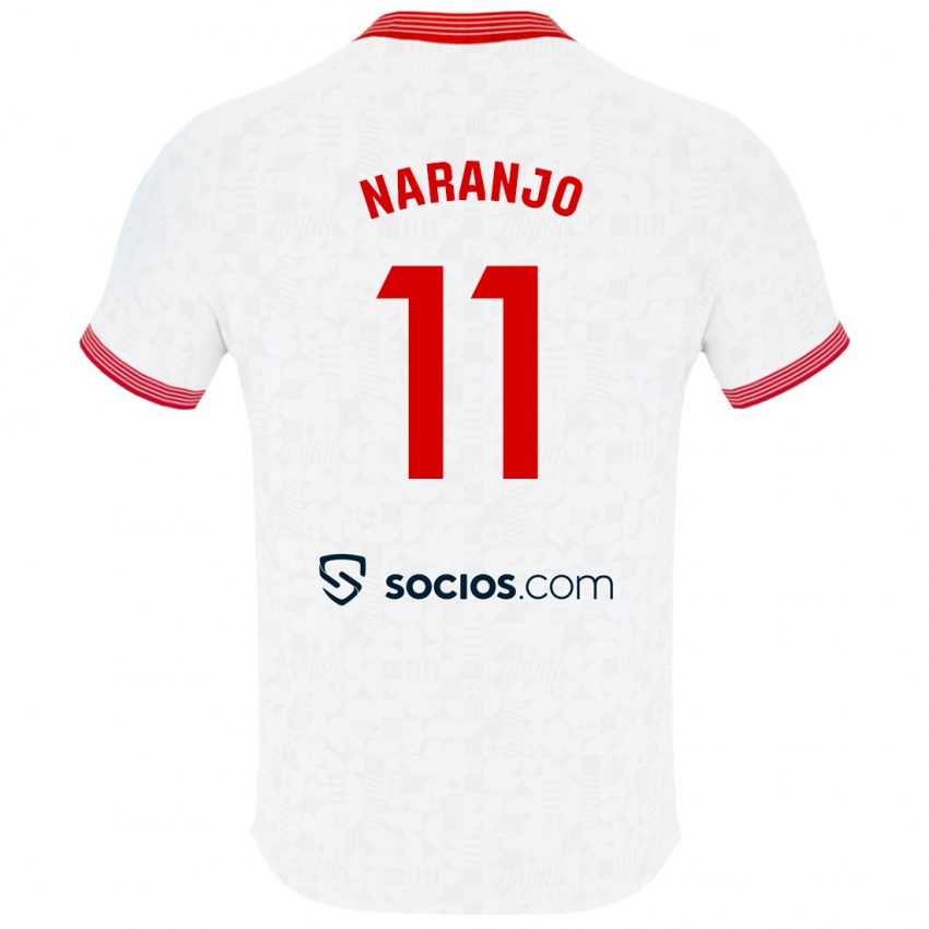 Niño Camiseta Mario Naranjo #11 Blanco 1ª Equipación 2023/24 La Camisa Chile