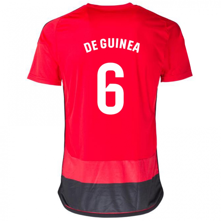 Niño Camiseta Asier Ortiz De Guinea #6 Negro Rojo 1ª Equipación 2023/24 La Camisa Chile