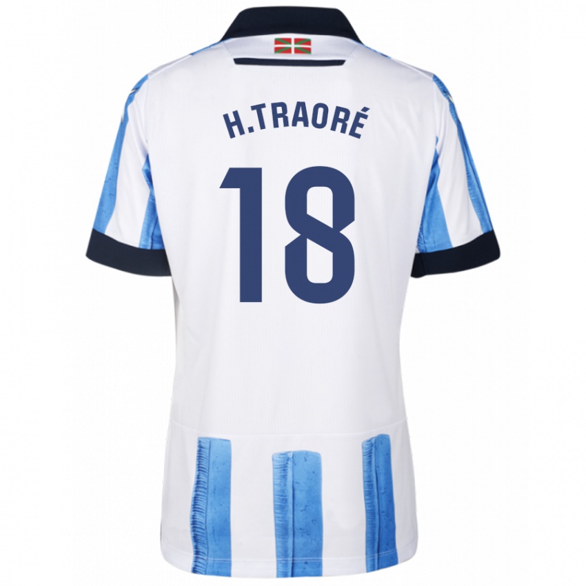 Niño Camiseta Hamari Traoré #18 Azul Blanco 1ª Equipación 2023/24 La Camisa Chile