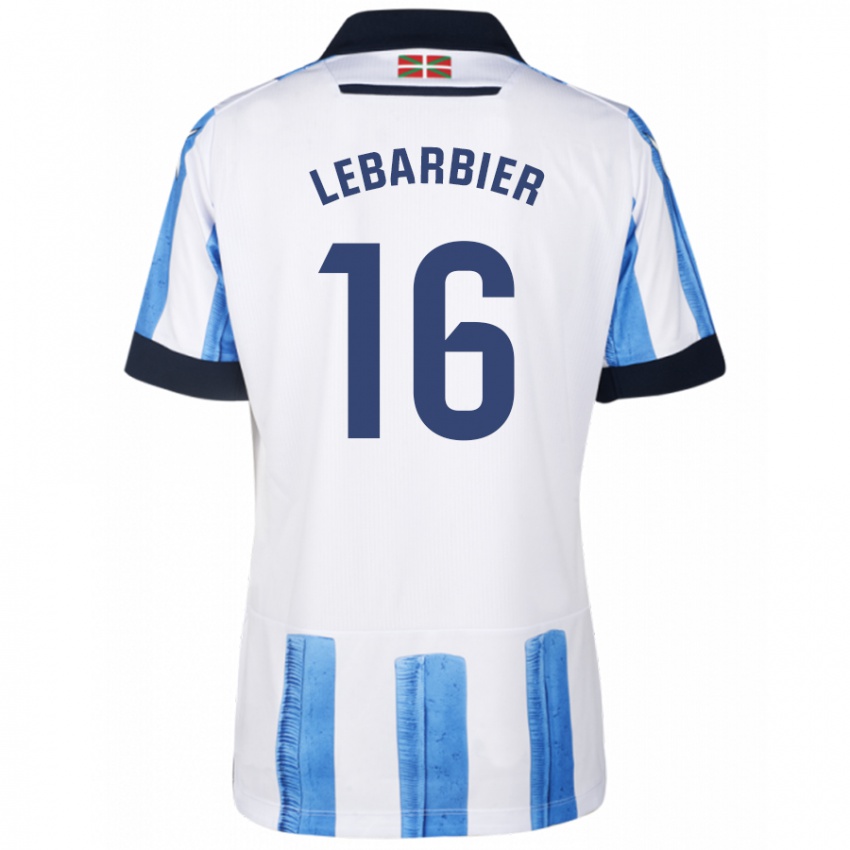 Niño Camiseta Alex Lebarbier #16 Azul Blanco 1ª Equipación 2023/24 La Camisa Chile