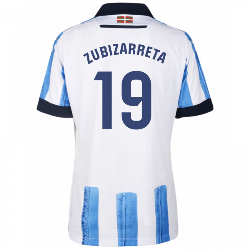 Niño Camiseta Pablo Zubizarreta #19 Azul Blanco 1ª Equipación 2023/24 La Camisa Chile