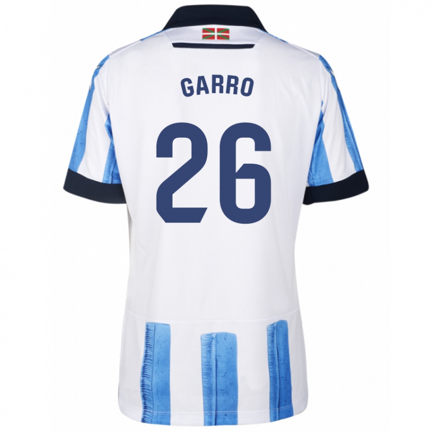 Niño Camiseta Jon Garro #26 Azul Blanco 1ª Equipación 2023/24 La Camisa Chile