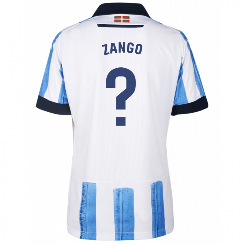 Niño Camiseta Adrián Zango #0 Azul Blanco 1ª Equipación 2023/24 La Camisa Chile