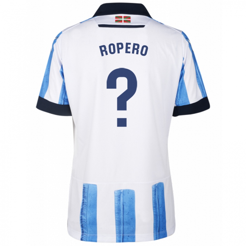 Niño Camiseta Iker Ropero #0 Azul Blanco 1ª Equipación 2023/24 La Camisa Chile