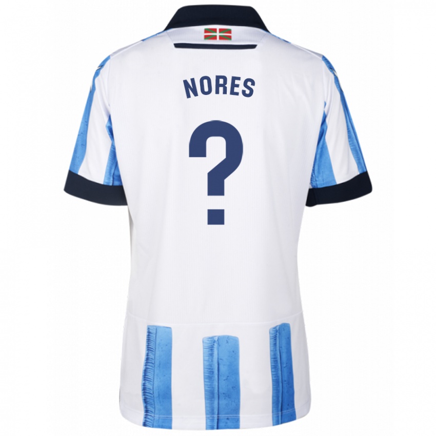 Niño Camiseta Alejandro Nores #0 Azul Blanco 1ª Equipación 2023/24 La Camisa Chile