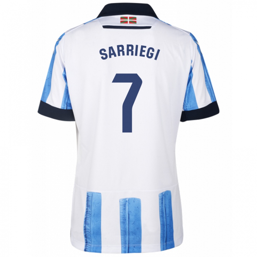 Niño Camiseta Amaiur Sarriegi Isasa #7 Azul Blanco 1ª Equipación 2023/24 La Camisa Chile