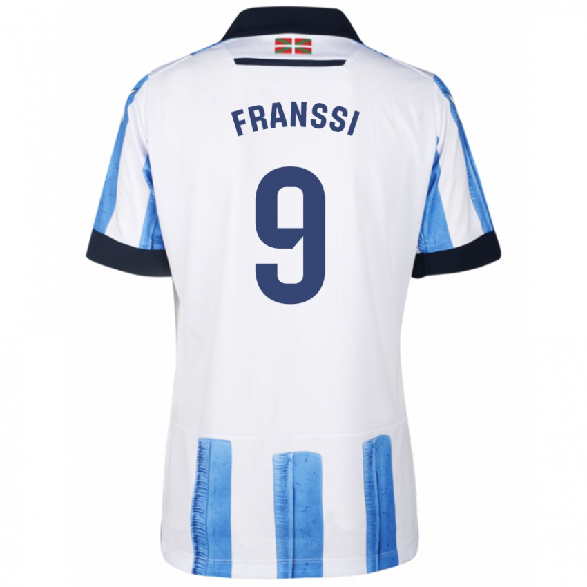 Niño Camiseta Sanni Maija Franssi #9 Azul Blanco 1ª Equipación 2023/24 La Camisa Chile