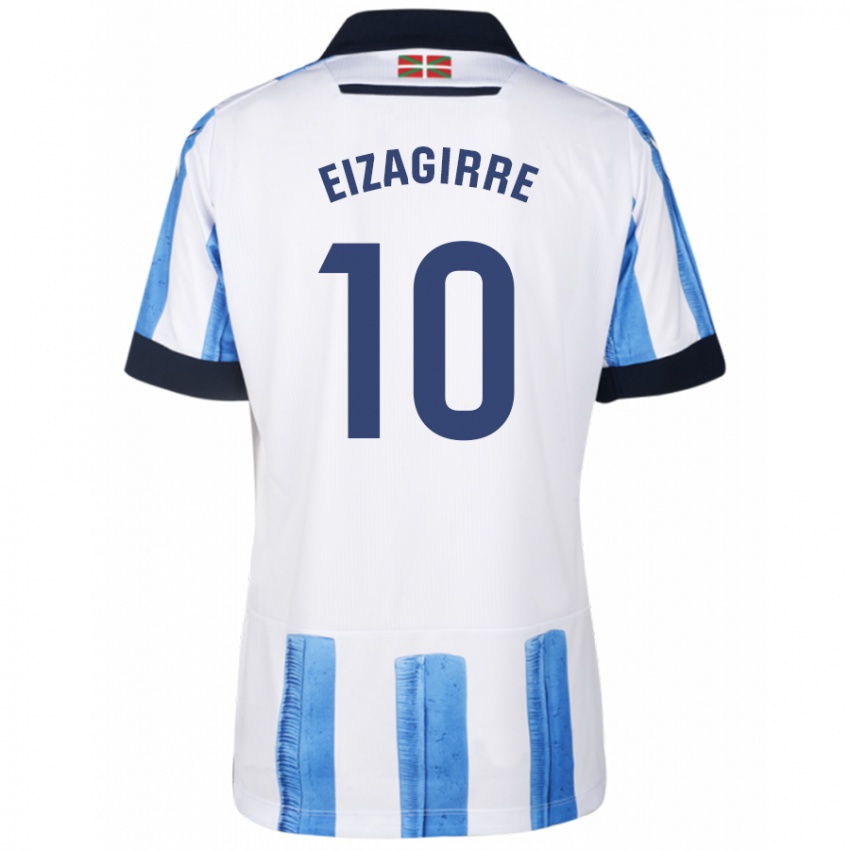 Niño Camiseta Nerea Eizagirre Lasa #10 Azul Blanco 1ª Equipación 2023/24 La Camisa Chile