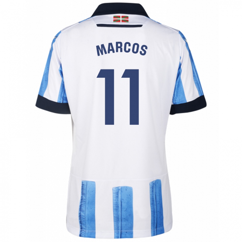 Niño Camiseta Cecilia Marcos Nabal #11 Azul Blanco 1ª Equipación 2023/24 La Camisa Chile