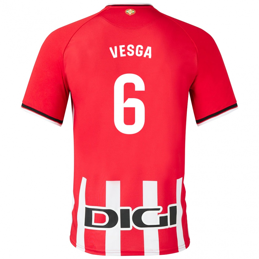 Niño Camiseta Mikel Vesga #6 Rojo 1ª Equipación 2023/24 La Camisa Chile