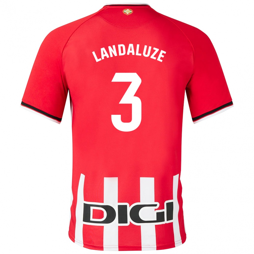 Niño Camiseta Naia Landaluze Marquínez #3 Rojo 1ª Equipación 2023/24 La Camisa Chile