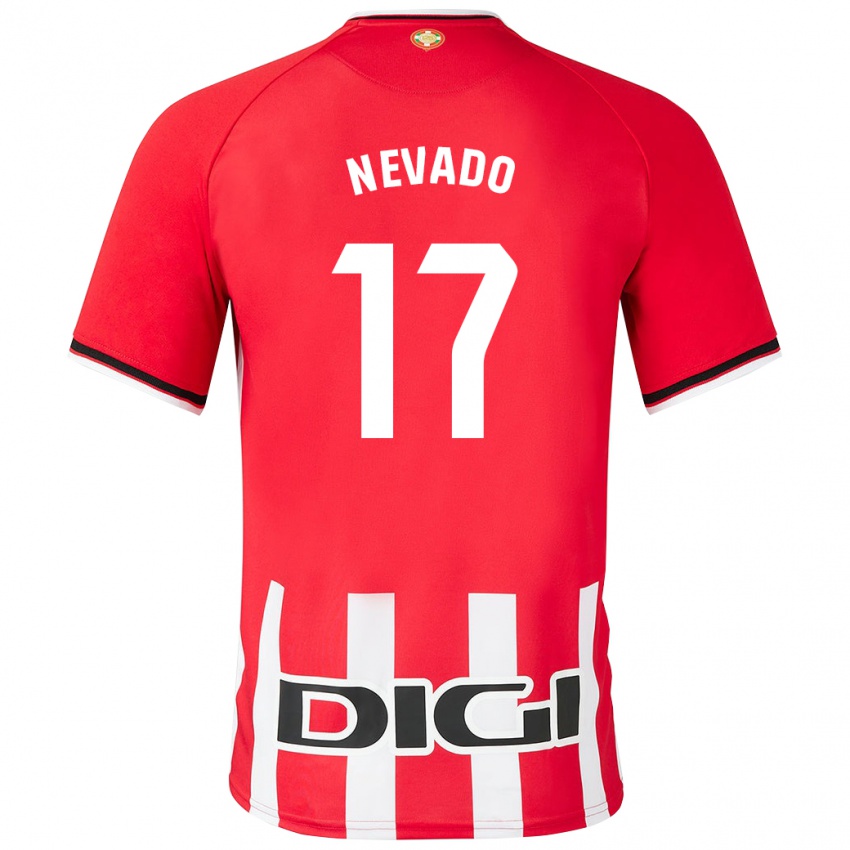 Niño Camiseta Nerea Nevado Gómez #17 Rojo 1ª Equipación 2023/24 La Camisa Chile