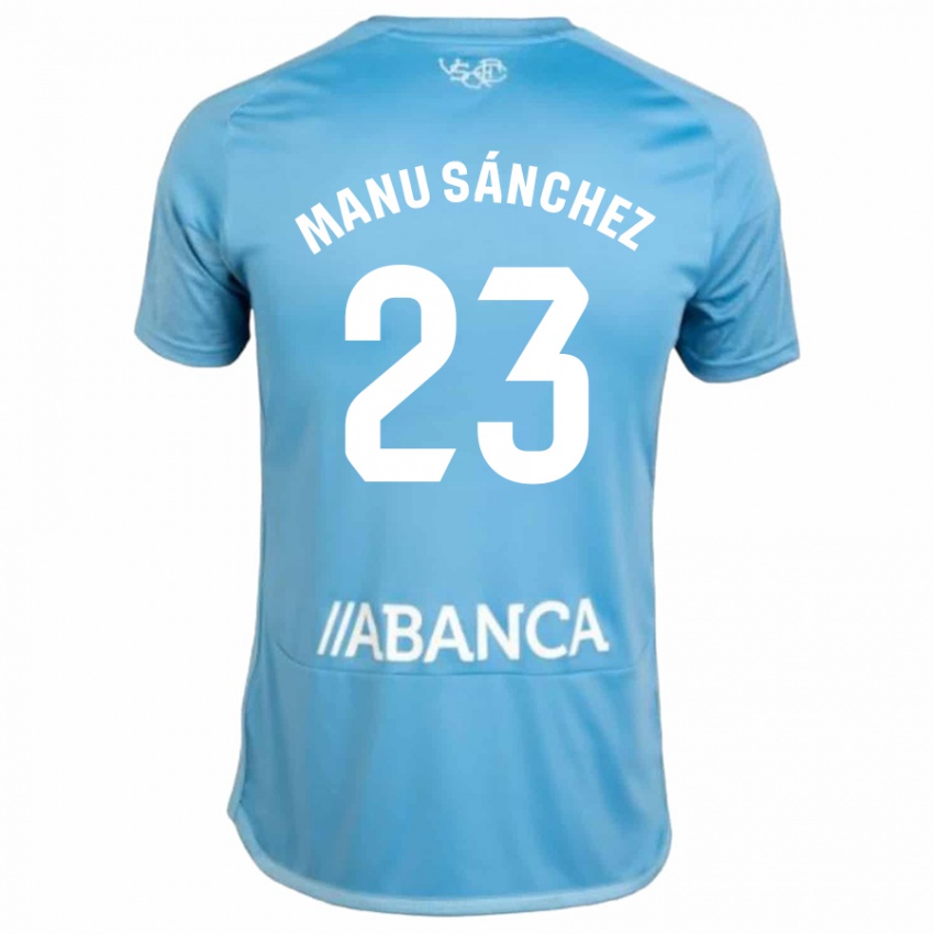 Niño Camiseta Manu Sanchez #23 Azul 1ª Equipación 2023/24 La Camisa Chile