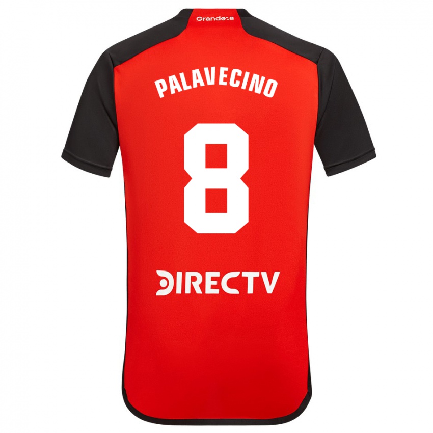 Niño Camiseta Agustin Palavecino #8 Rojo 2ª Equipación 2023/24 La Camisa Chile