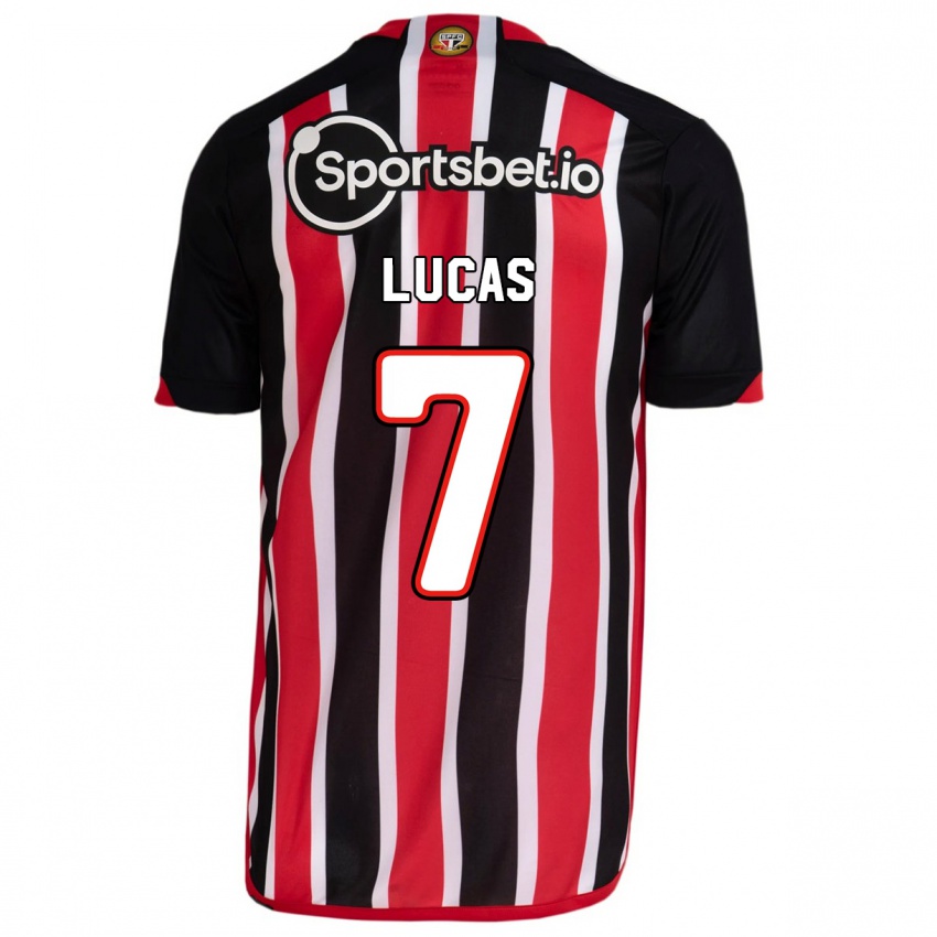 Niño Camiseta Lucas Moura #7 Azul Rojo 2ª Equipación 2023/24 La Camisa Chile