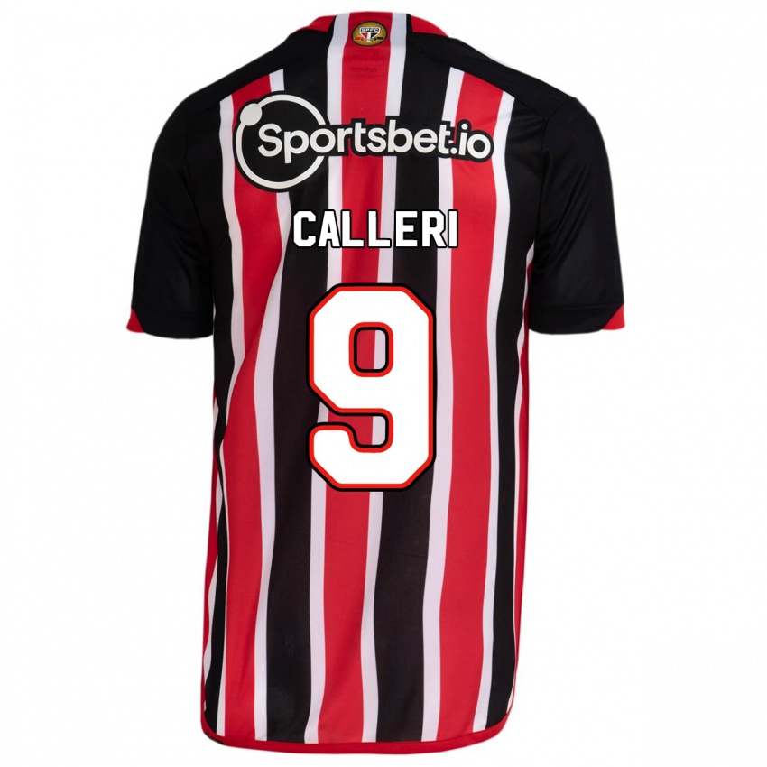 Niño Camiseta Jonathan Calleri #9 Azul Rojo 2ª Equipación 2023/24 La Camisa Chile