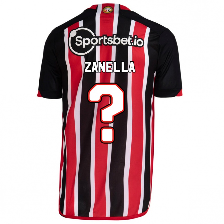 Niño Camiseta Matheus Zanella #0 Azul Rojo 2ª Equipación 2023/24 La Camisa Chile