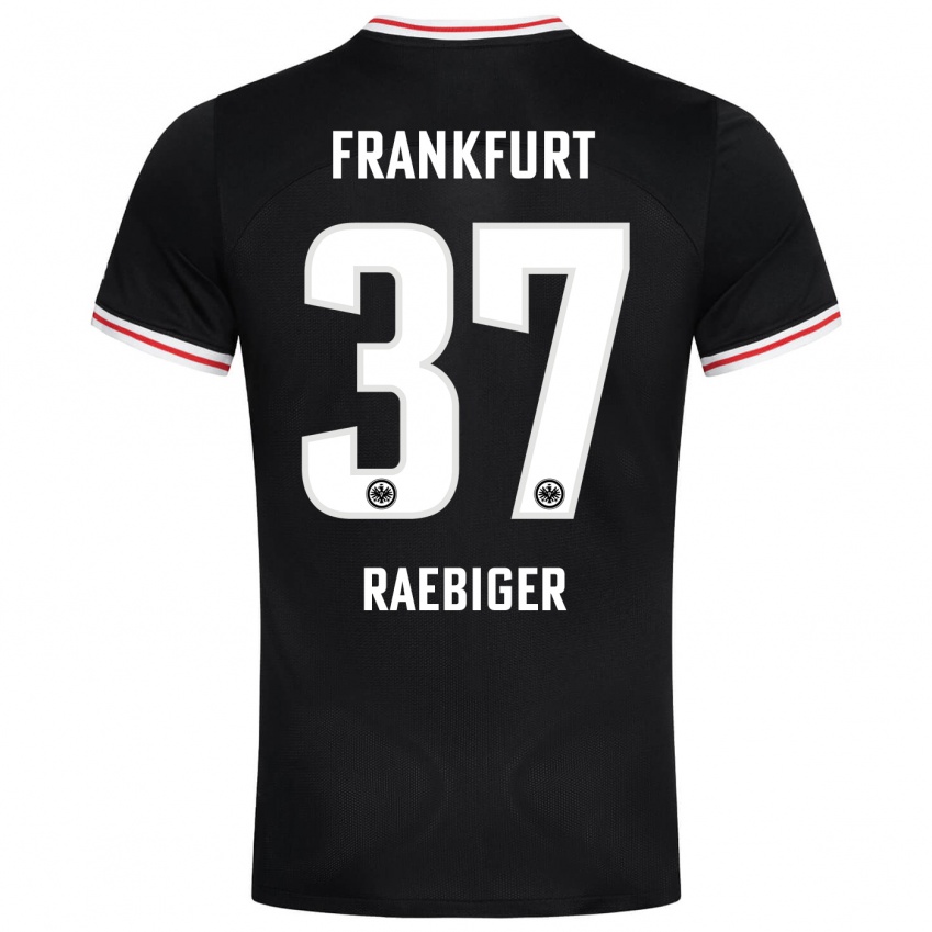 Niño Camiseta Sidney Raebiger #37 Negro 2ª Equipación 2023/24 La Camisa Chile