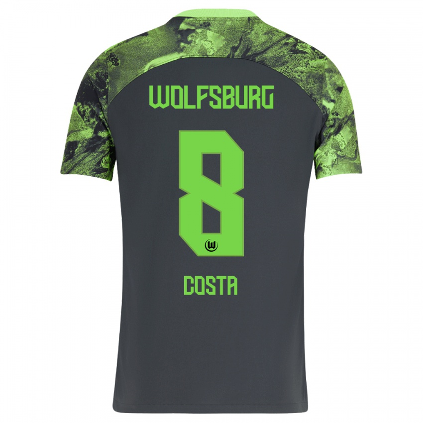 Niño Camiseta Jesse Costa #8 Gris Oscuro 2ª Equipación 2023/24 La Camisa Chile