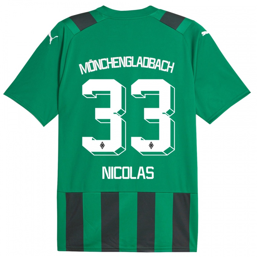 Niño Camiseta Moritz Nicolas #33 Verde Negro 2ª Equipación 2023/24 La Camisa Chile