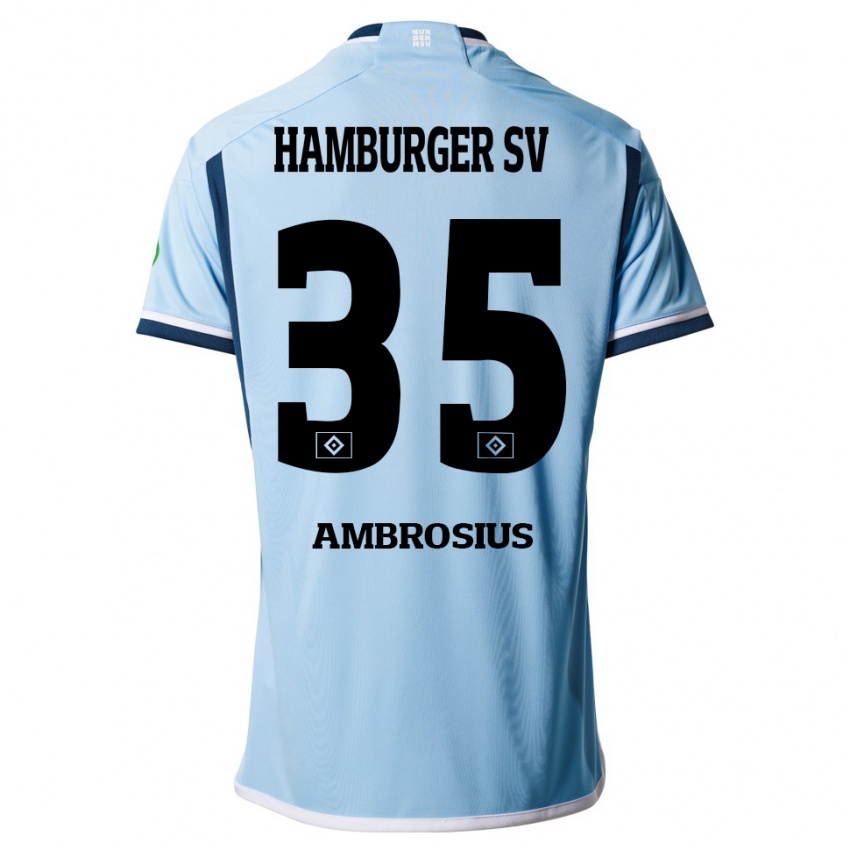 Niño Camiseta Stephan Ambrosius #35 Azul 2ª Equipación 2023/24 La Camisa Chile