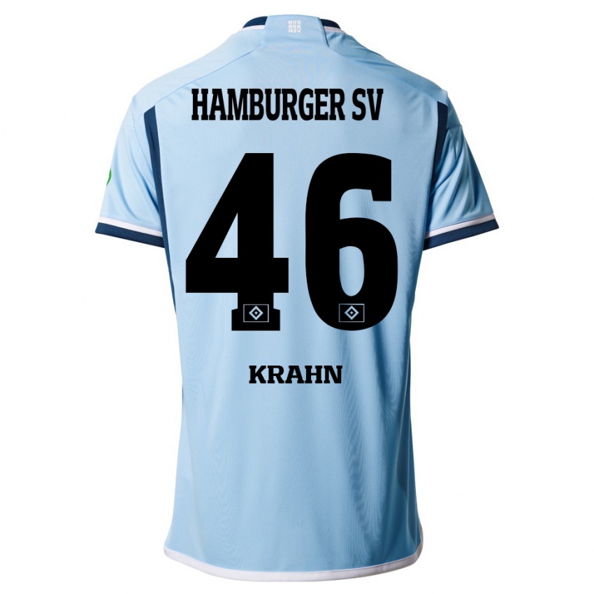 Niño Camiseta Elijah Krahn #46 Azul 2ª Equipación 2023/24 La Camisa Chile