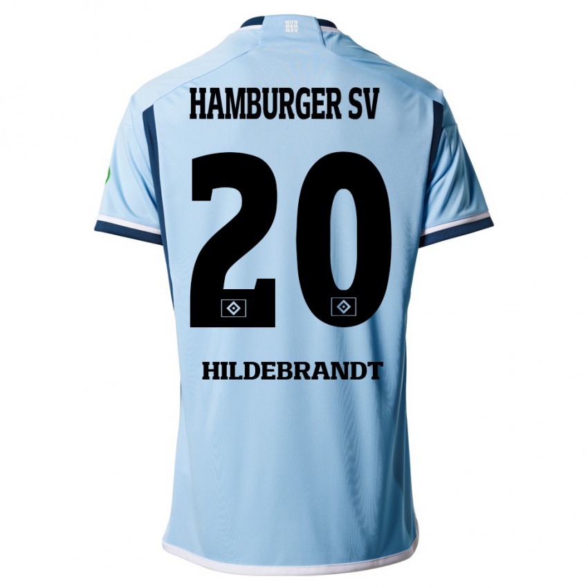 Niño Camiseta Tjark Hildebrandt #20 Azul 2ª Equipación 2023/24 La Camisa Chile